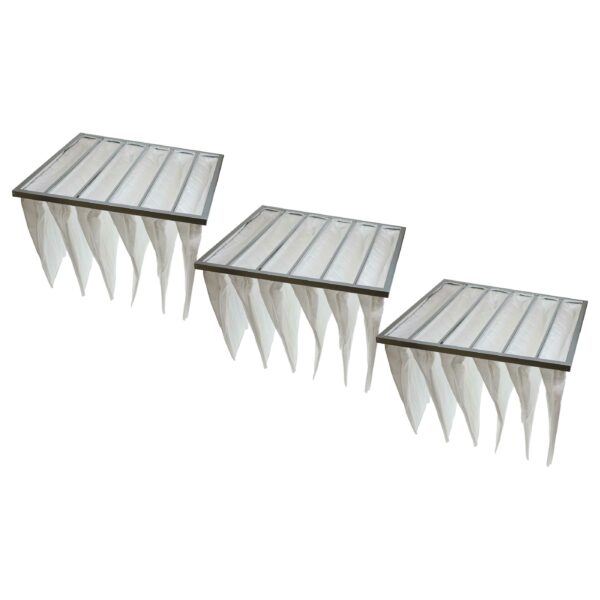 3x Filtro de Bolsa G4 para Sistemas de Ar Condicionado e Ventilação - 59,5 x 59,2 x 4,7 cm vhbw