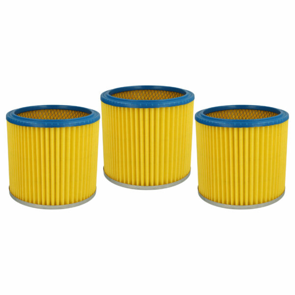 Pack 3x Filtros de Cartucho vhbw para Aspiradores Einhell, Güde, Kärcher e Rowenta