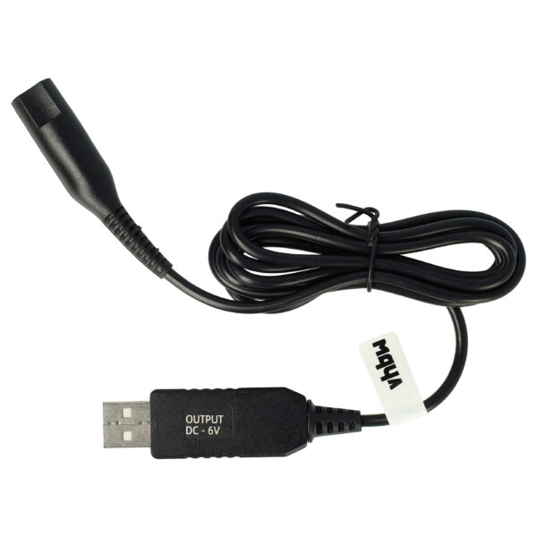 Cabo USB de Carregamento para Barbear Braun - Compatível com 491-5691, 81615618, 8161561, 81747675 - 13,2 cm