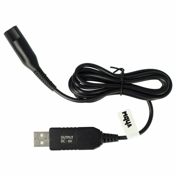Cabo USB de Carregamento para Barbear Braun - Compatível com 491-5691, 81615618, 8161561, 81747675 - 13,2 cm