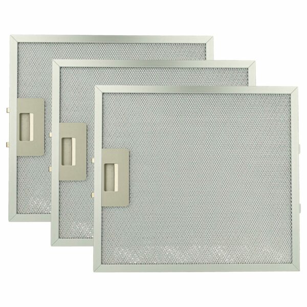 Filtro de Gordura de Metal Longa Duração vhbw - Pack de 3 Unidades
