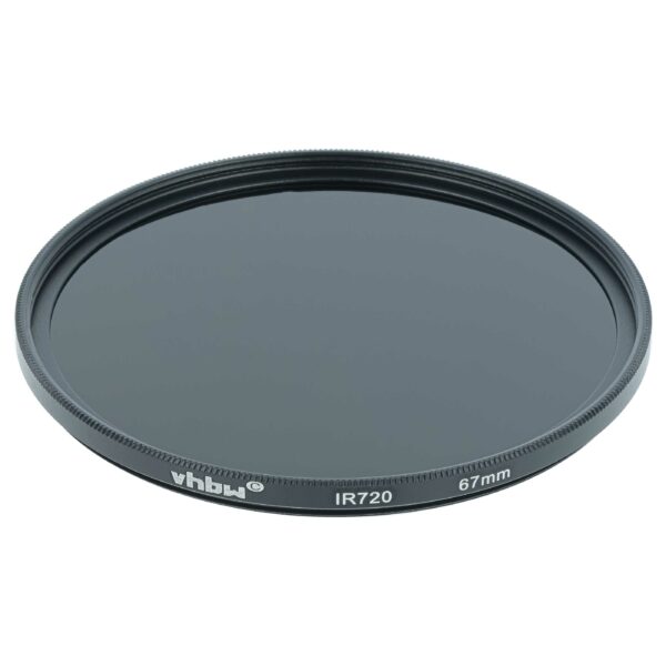 Filtro de Infravermelhos IR 720 nm vhbw para Câmaras e Objetivas com Rosca de 67 mm