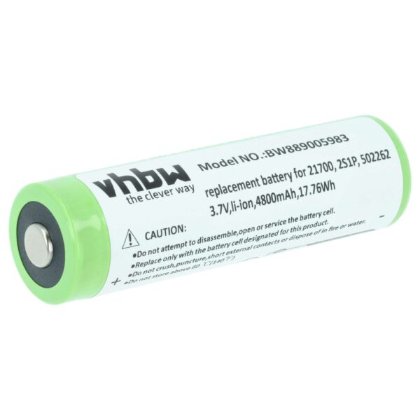 Bateria vhbw 4800 mAh 3.7V Li-Ion compatível com Ledlenser 2S1P 502262