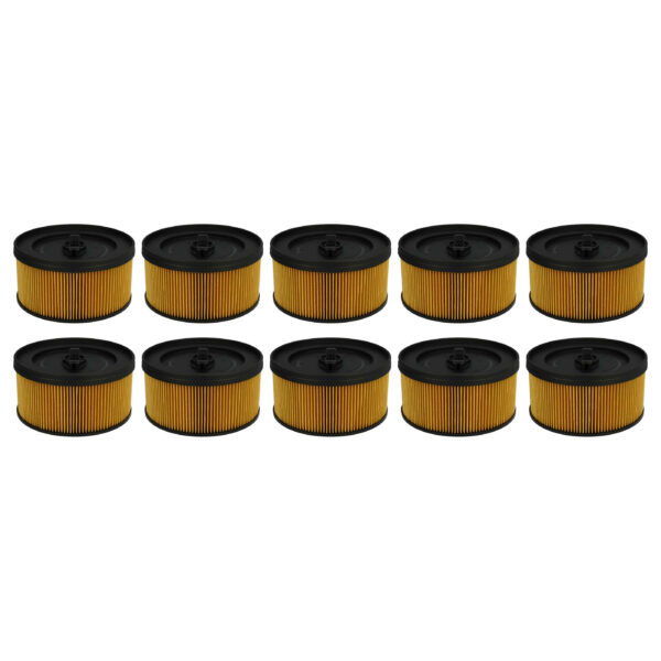 10x Filtro de Cartucho vhbw para Aspirador Kärcher WD 4, WD 5 - Preto / Amarelo