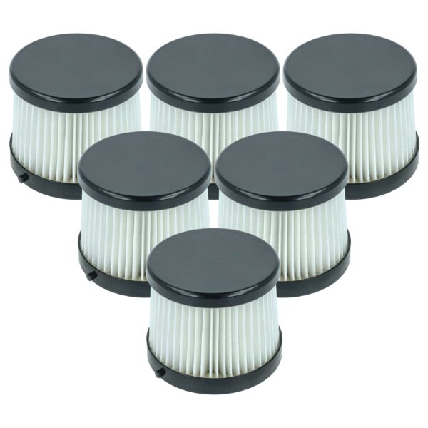 Pack 6x Filtros para Aspirador Dewalt DCV5011H, DCV501HB vhbw