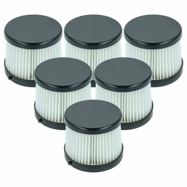 Pack 6x Filtros para Aspirador Dewalt DCV5011H, DCV501HB vhbw