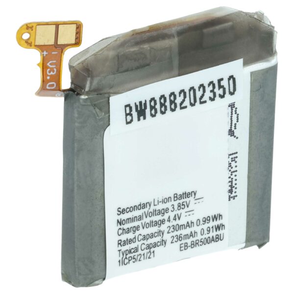 Bateria vhbw para Samsung Smartwatch GH43-04922A, EB-BR500ABU - 230 mAh 3.85 V Li-polímero