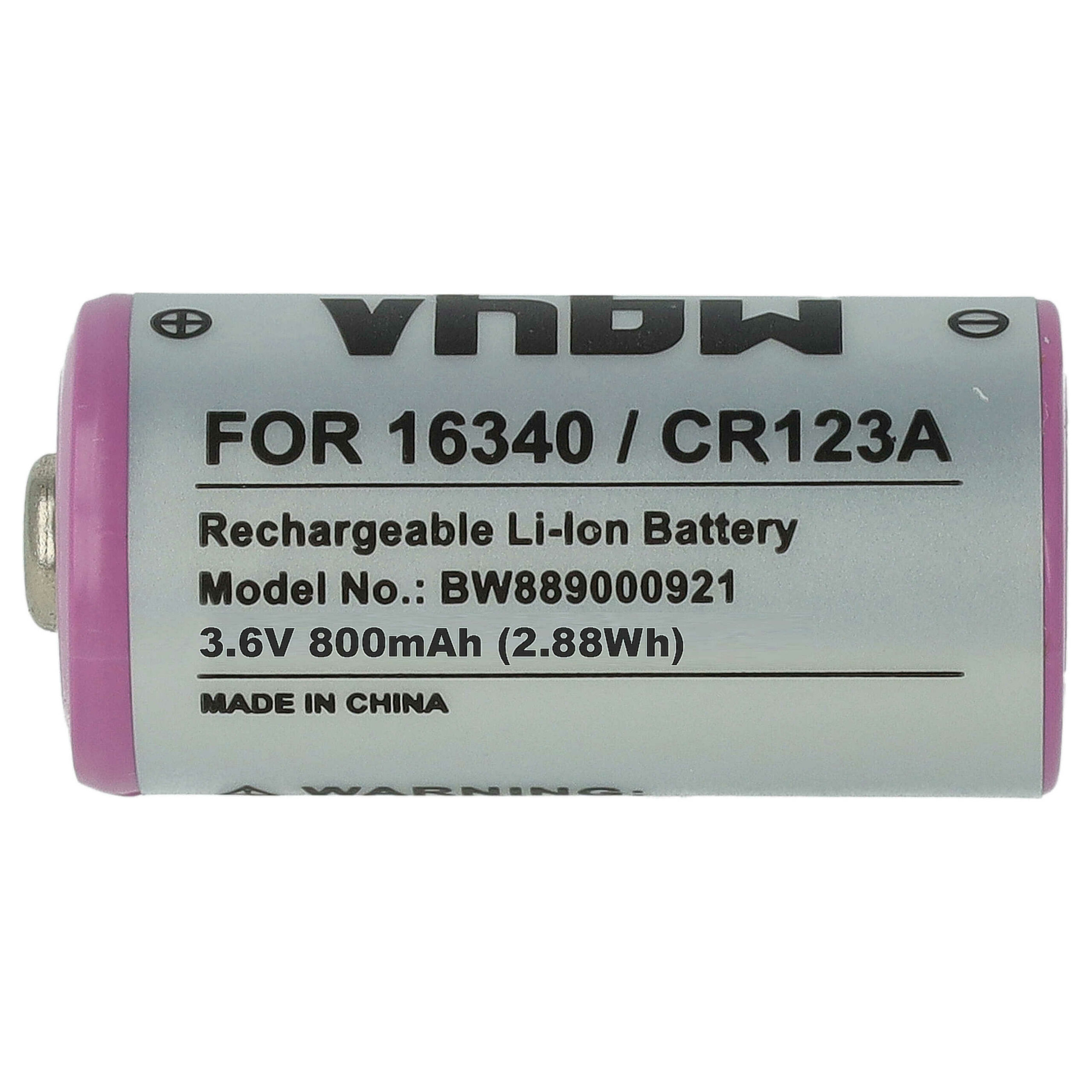 Carregador Duplo vhbw com 2x Bateria CR123A (800 mAh) para Gigaset e Sommer - Image 4