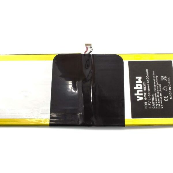 Bateria vhbw compatível com Huawei - 6400 mAh 3.7V Li-polymer (HB3X1)