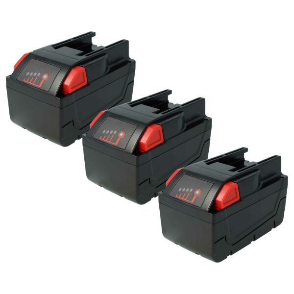 Pack 3 Baterias vhbw 28V 4000 mAh Li-Ion para AEG Milwaukee 48-11-1830, 48-11-2830