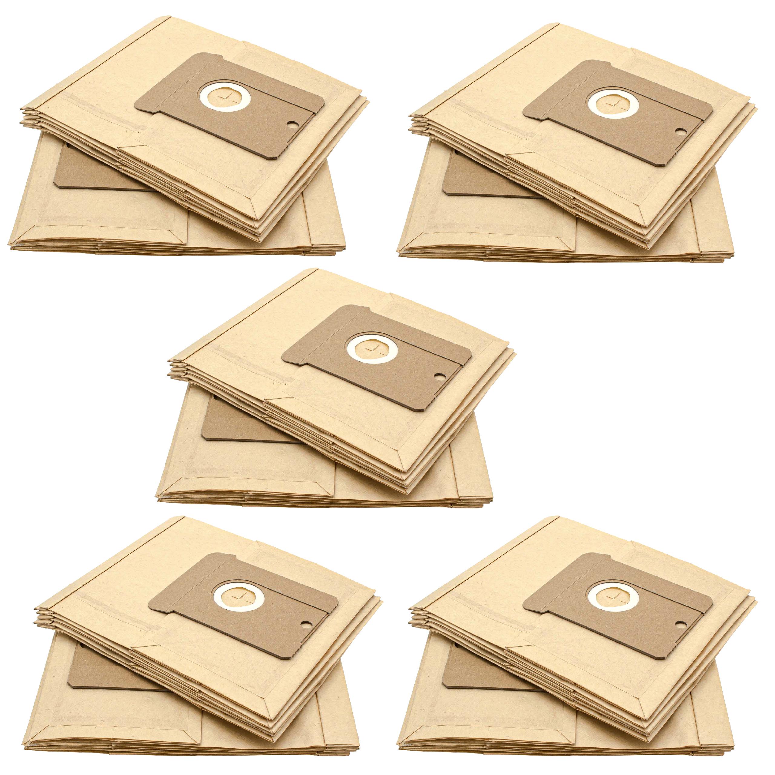 50x Sacos para Aspirador vhbw em Papel compatíveis com AEG Tamanho 22, 23, 24, 25, 26