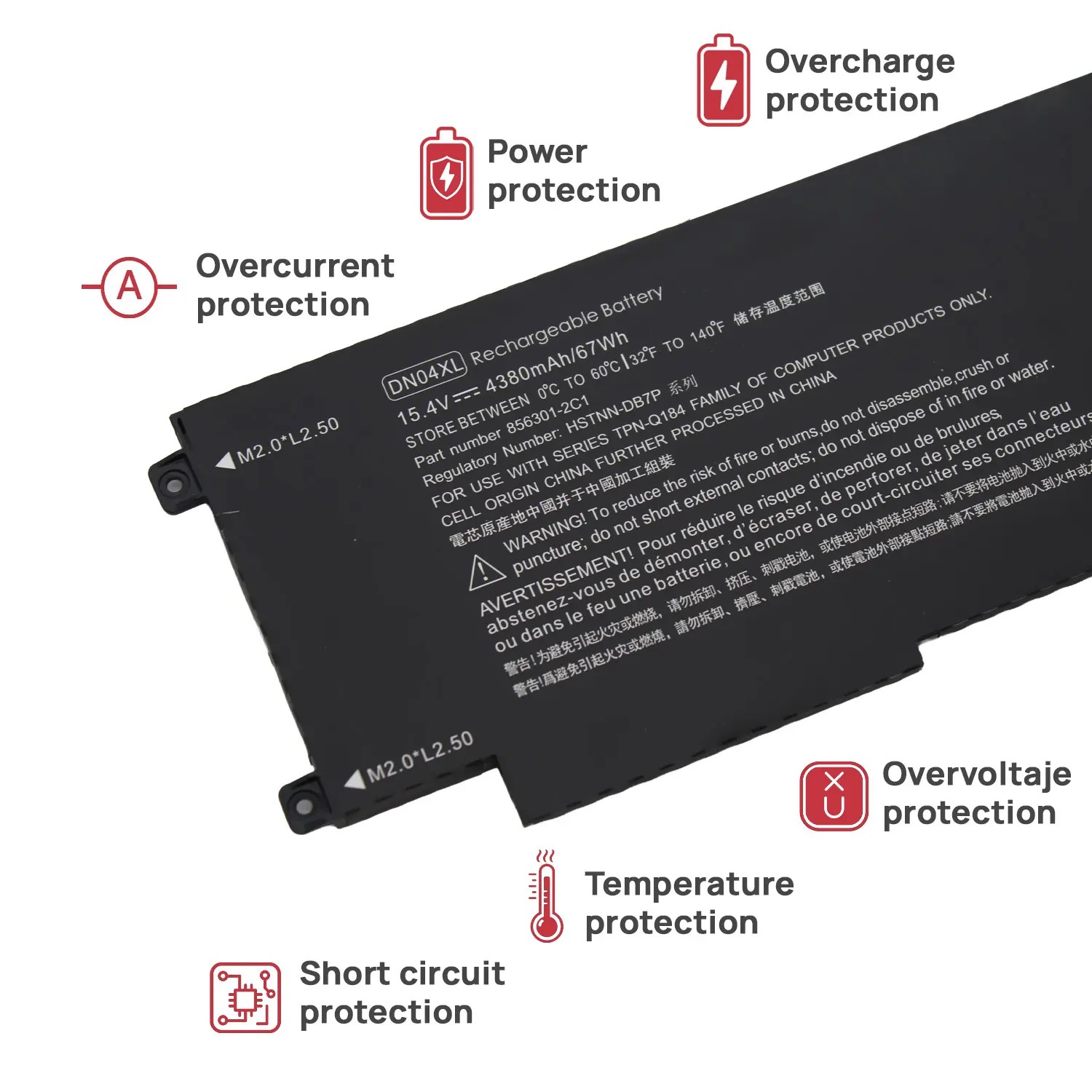 Bateria DN04XL para Portátil HP ZBook X2 G4 - 15.4V 4380mAh | Compatível com Todos os Modelos - Image 5