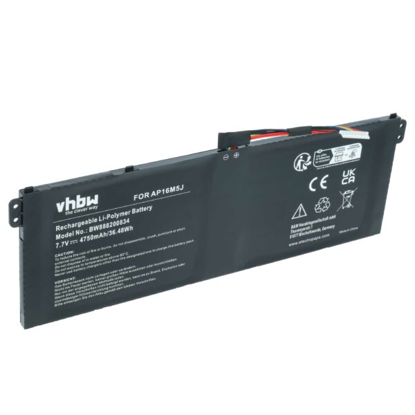 Bateria vhbw para Acer Aspire - 4750 mAh 7.7 V Li-polymer