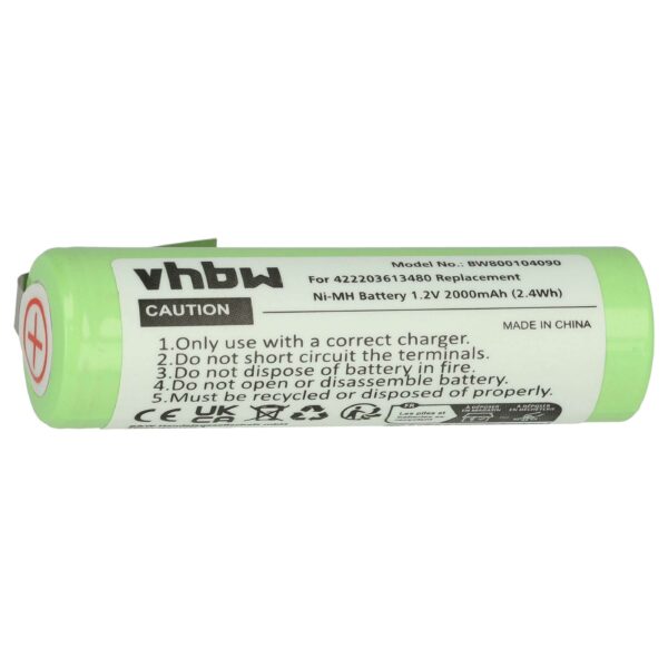 Bateria para Barbear Elétrico Philips 422203613480 - 2000 mAh 1.2V NiMH vhbw