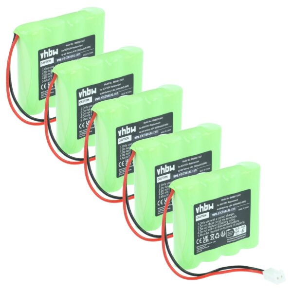 5x Bateria de Substituição vhbw para Controlo Remoto Teleradio M241054 - 2000 mAh