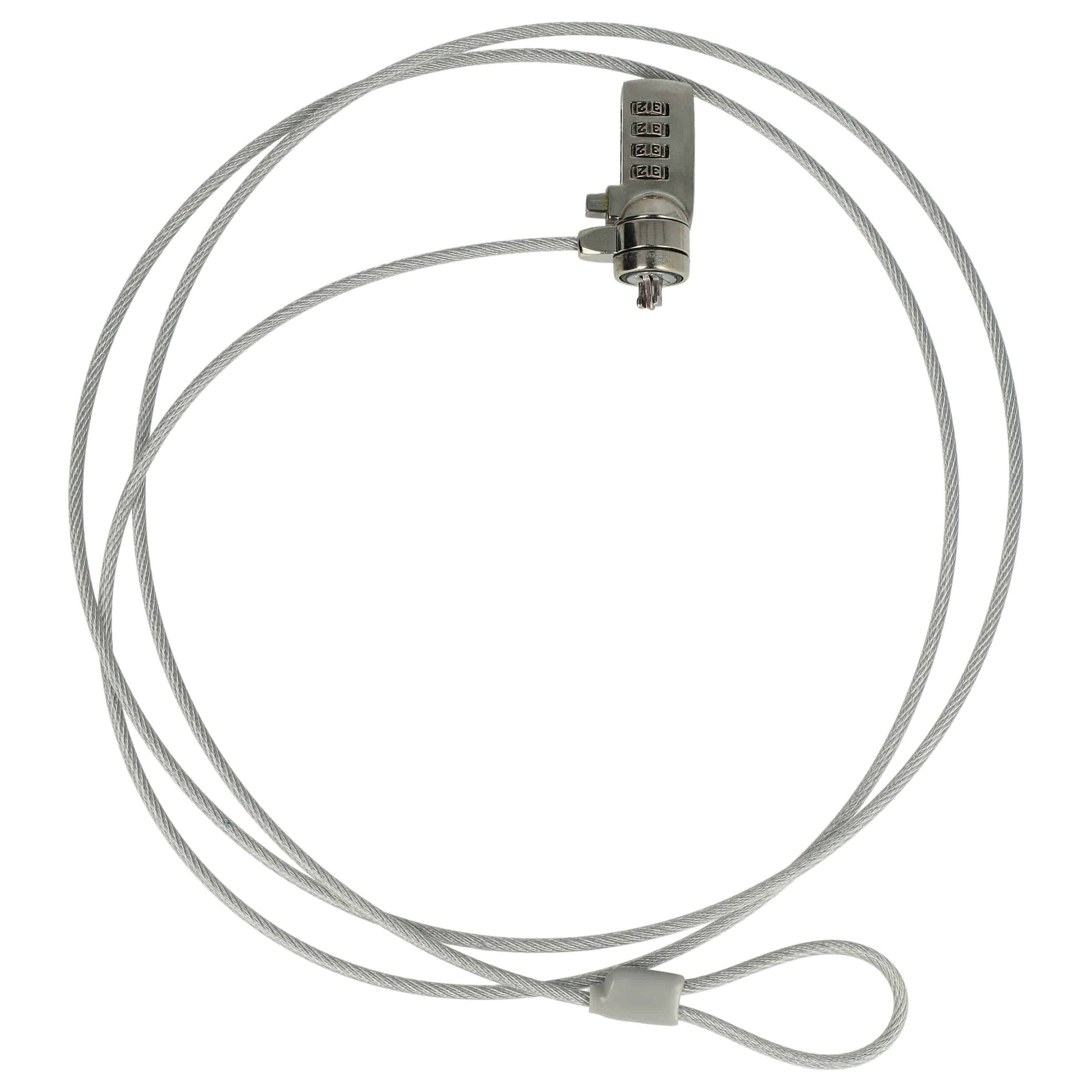 Cadeado de Segurança Kensington vhbw para Portátil e Notebook - com Código, 1,8 m - Image 3