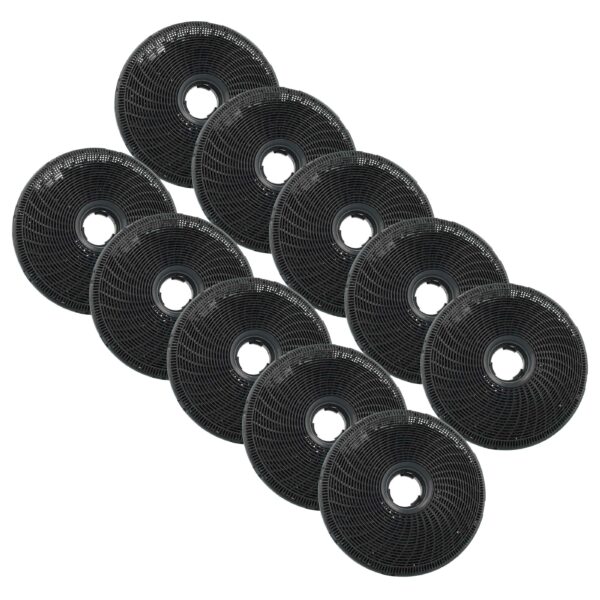 Pack de 10 Filtros de Carvão Ativado vhbw para Coifa Zanussi, Electrolux e Outras Marcas (AS-AZKF350, CR430)
