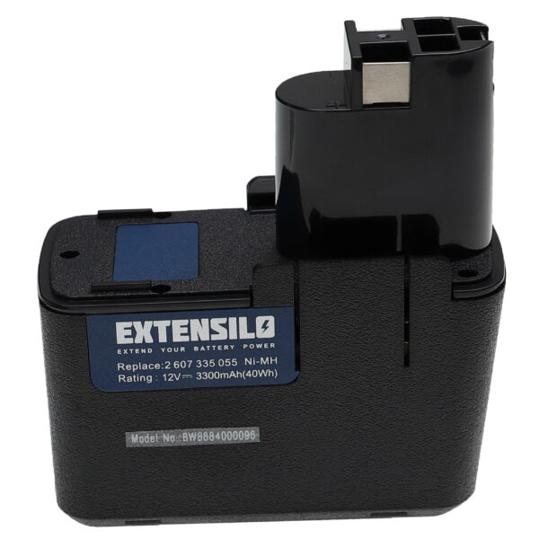 3x Baterias Extensilo para Bosch 2 607 335 055 12V 3300mAh NiMH