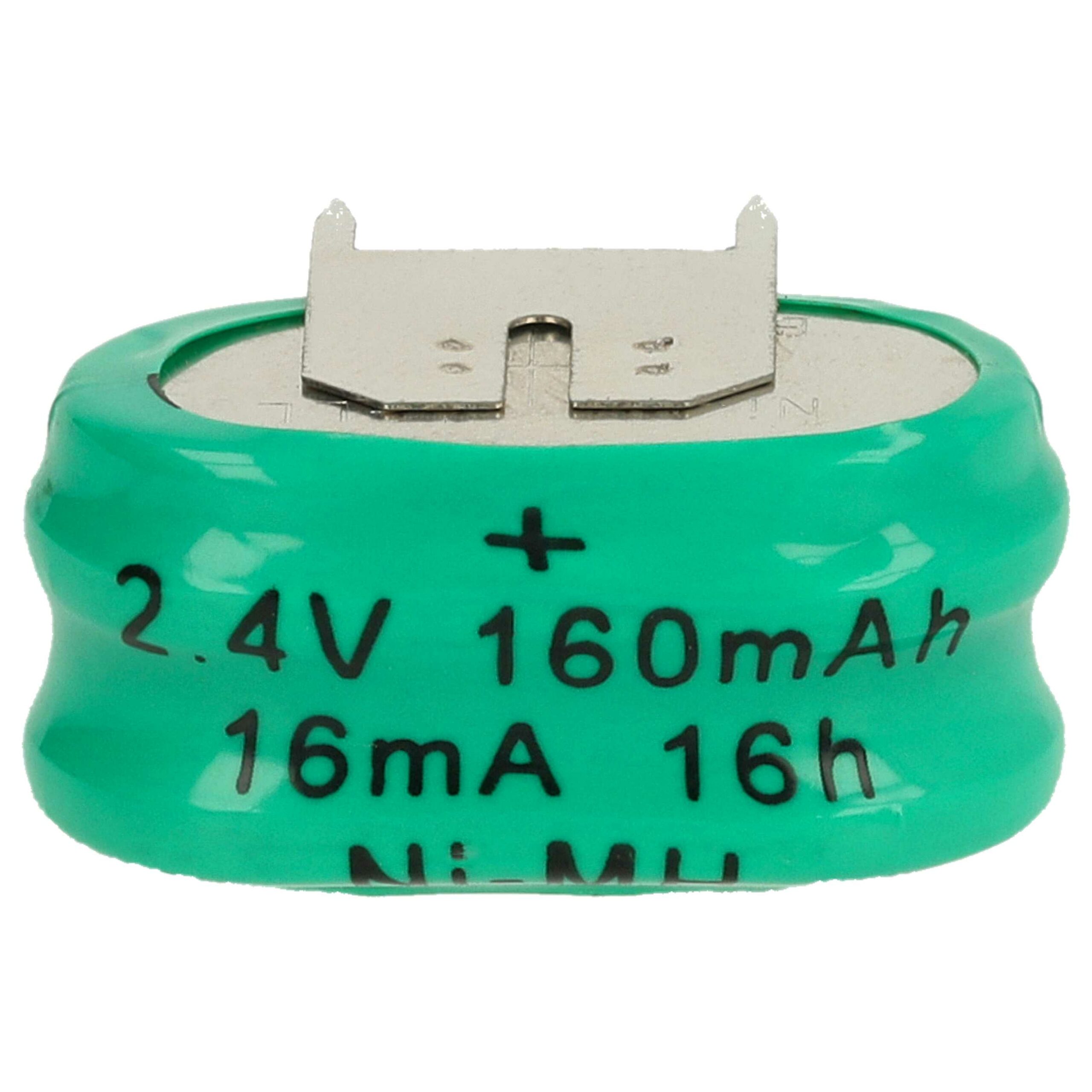 Bateria Recarregável vhbw Tipo 2/V150H 3 Pinos 150 mAh 2.4V NiMH - Pack 5 Unidades - Image 3