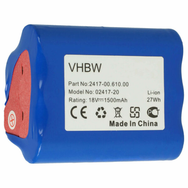 Bateria vhbw 1500 mAh 18 V Li-Ion para Cortadores Gardena 2417-00.610.00