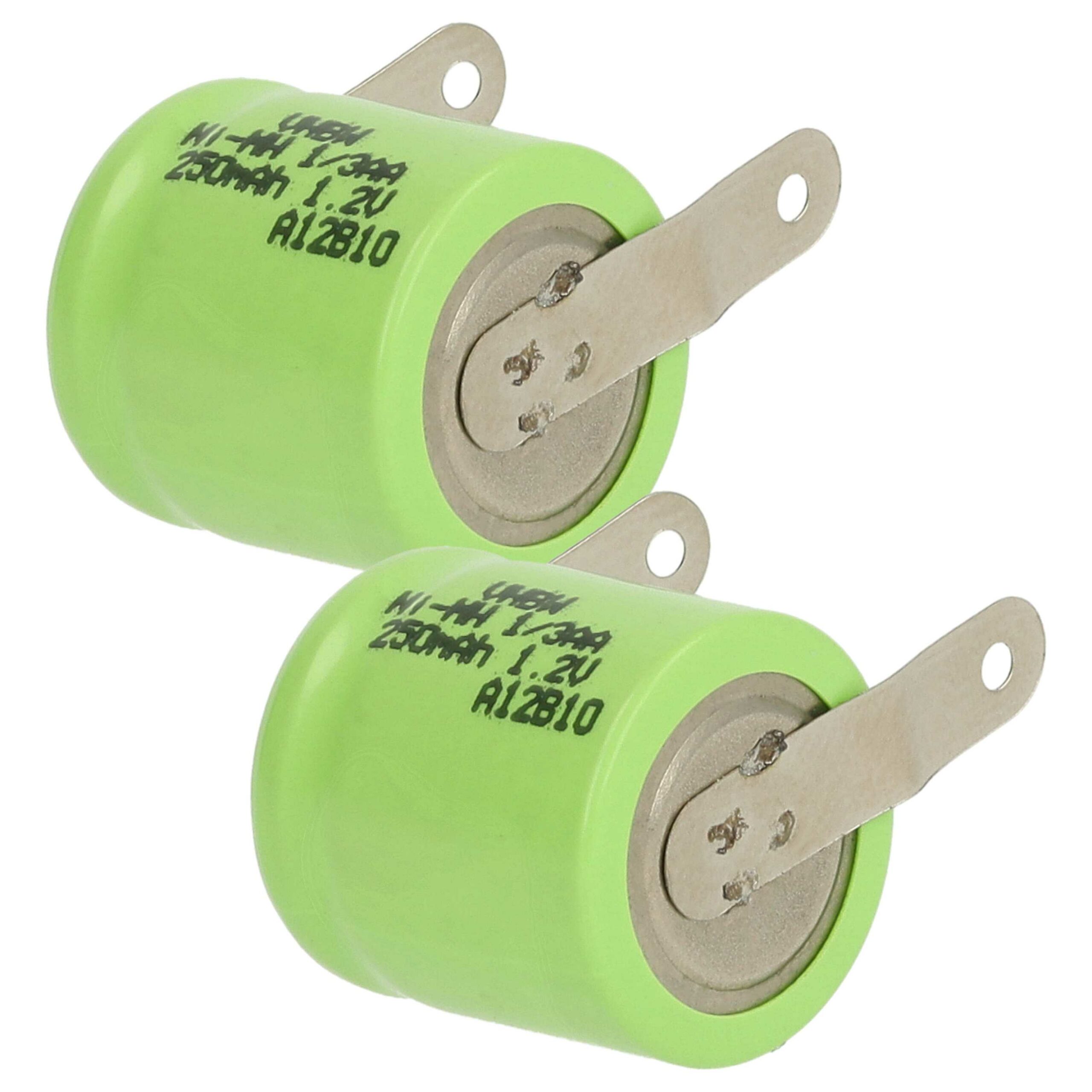 Bateria vhbw para Modelismo 2x 1/3AA 250 mAh 1.2 V NiMH