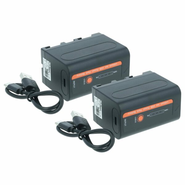 2 Baterias vhbw para Sony NP-F950, NP-F930/B, NP-F950/B, NP-F930, NP-F750, NP-F960 - 4000mAh, 7.4V, Li-Ion