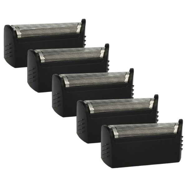 5x Lâmina de Barbear Compatível com Braun 597, 596 - vhbw com Moldura, Preto/Prateado