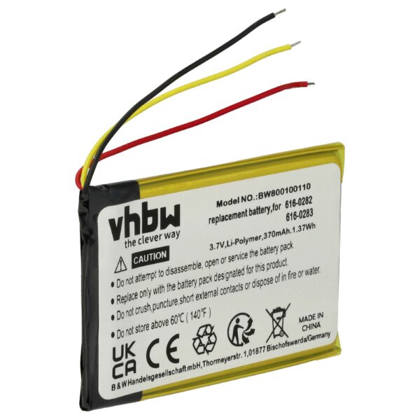 Bateria vhbw para Leitores de MP3 Apple (616-0283, 616-0311) - 400 mAh 3.7V Li-polímero