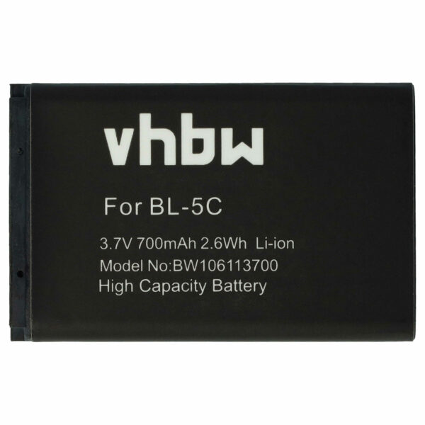 Bateria vhbw para Telemóvel compatível com Emporia BAT-C120 - 700 mAh 3.7 V Li-Ion