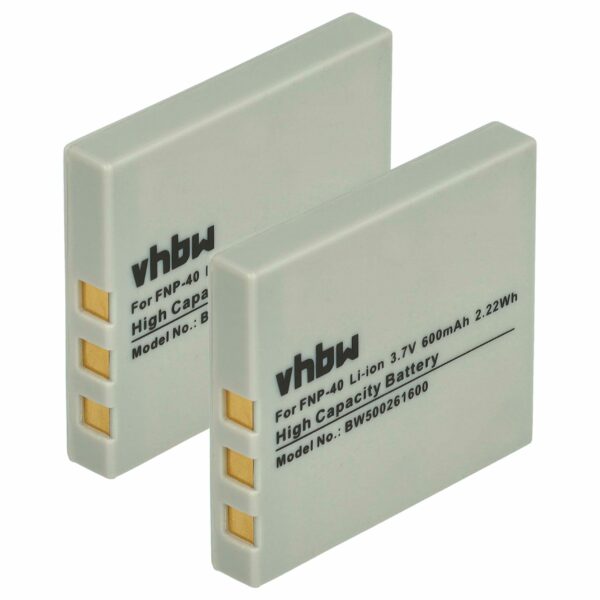 Bateria de substituição vhbw para Creative CAS101 - 500mAh, 3.6V, Li-Ion (pacote 2x)