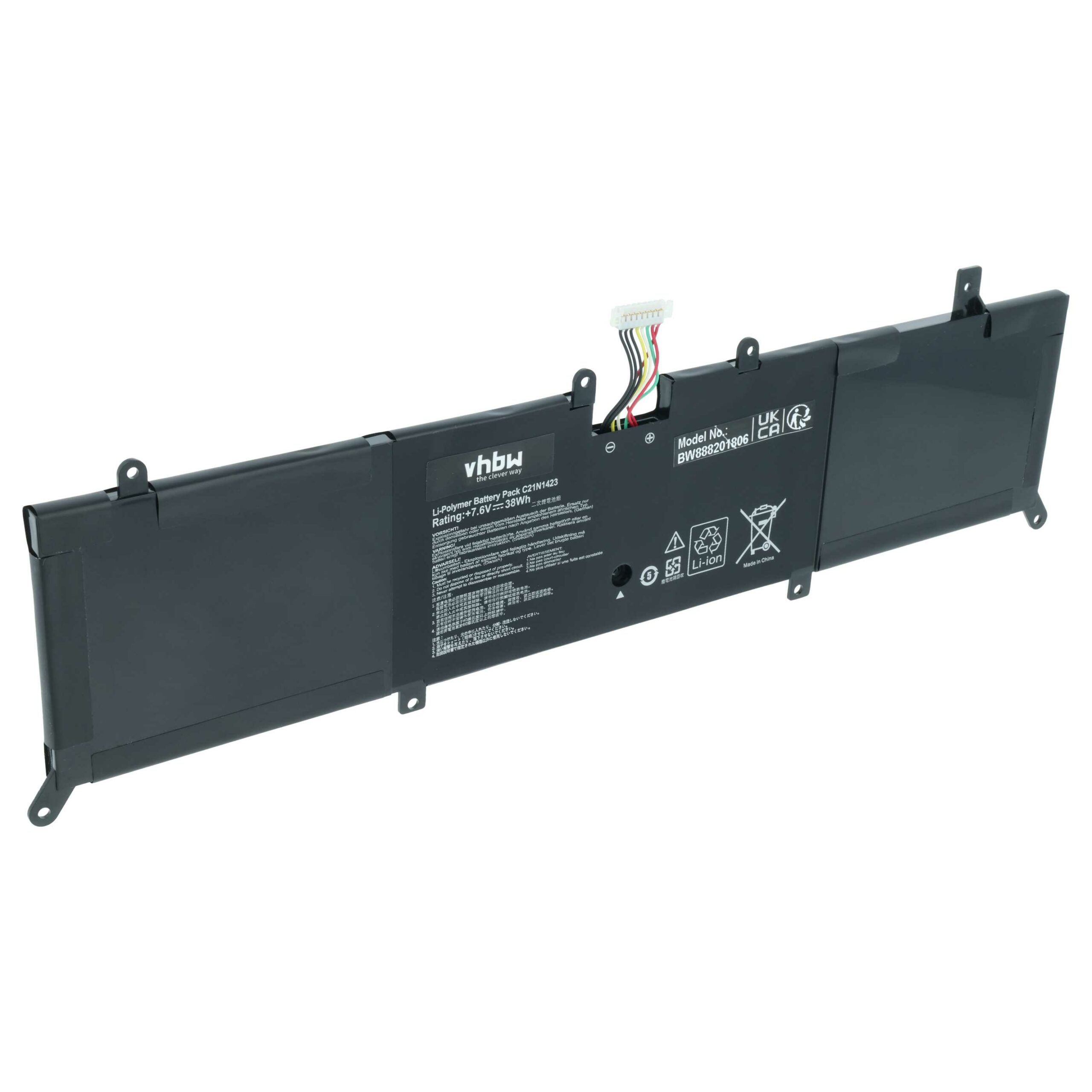 Bateria vhbw para Asus C21N1423, 0B200-01360100 - 4900 mAh 7.6 V Li-polymer