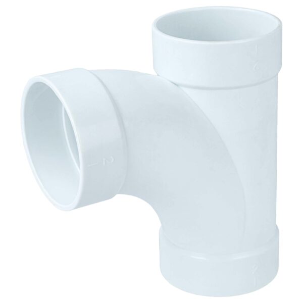 vhbw Peça em T para Tubagem de Aspiração Central, Interior/Interior/Interior, Diâmetro 50.8mm - Branco