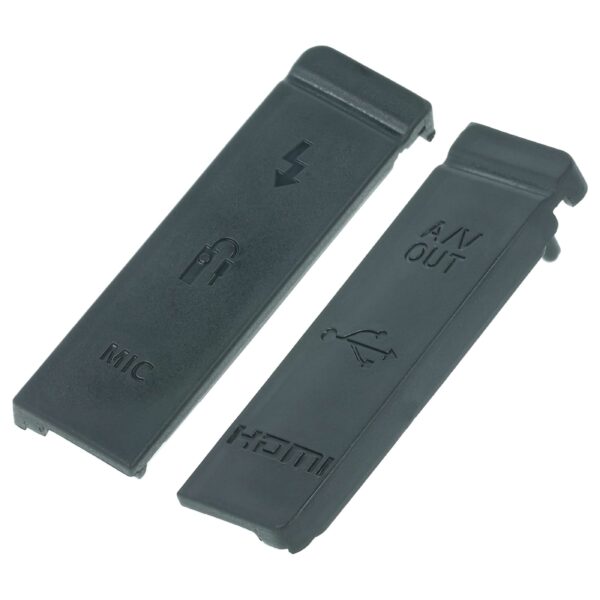 2x Tampas Protetoras de Terminais para Canon EOS 5D Mark II - HDMI, A/V Digital, Micro, PC/Flash, Comando