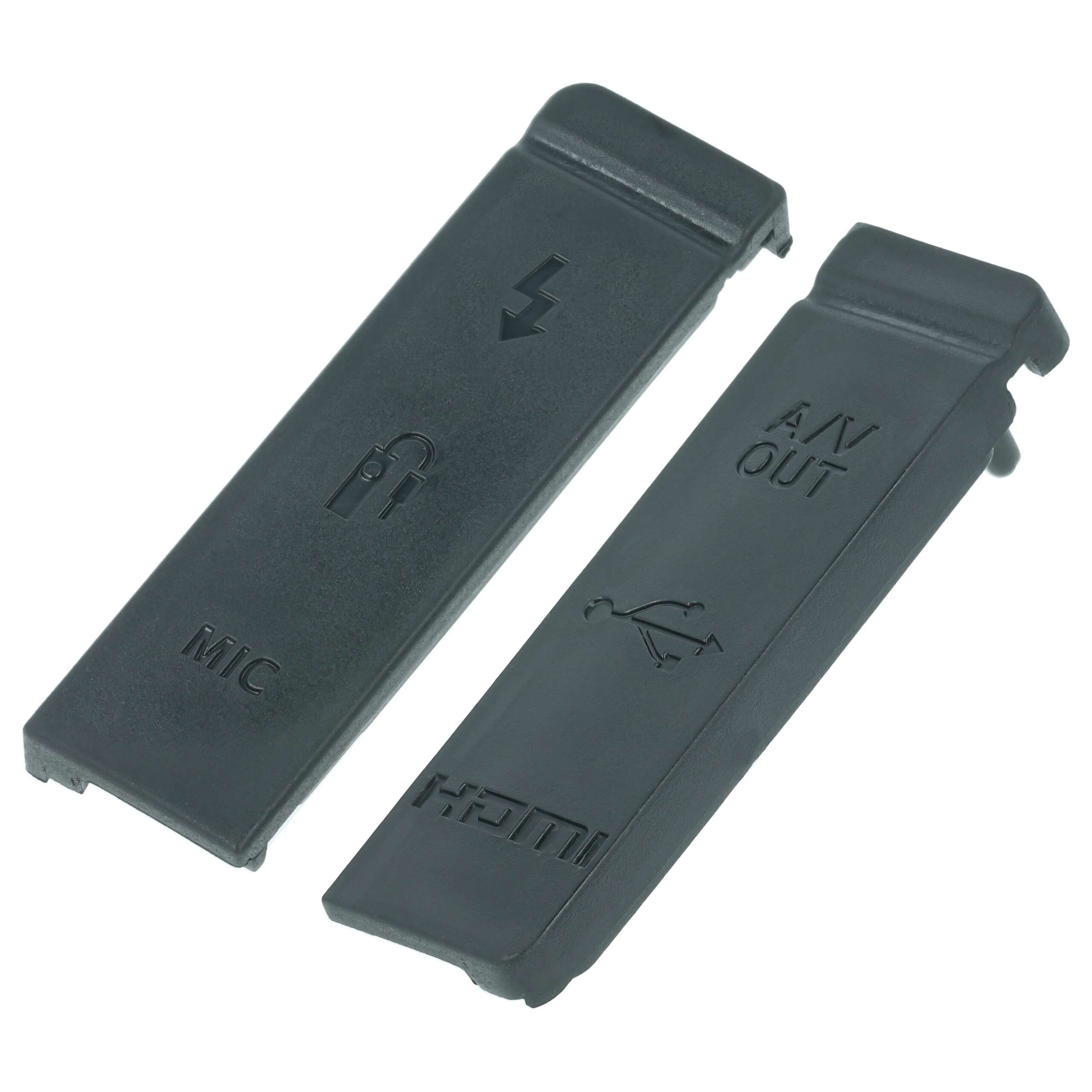 2x Tampas Protetoras de Terminais para Canon EOS 5D Mark II - HDMI, A/V Digital, Micro, PC/Flash, Comando