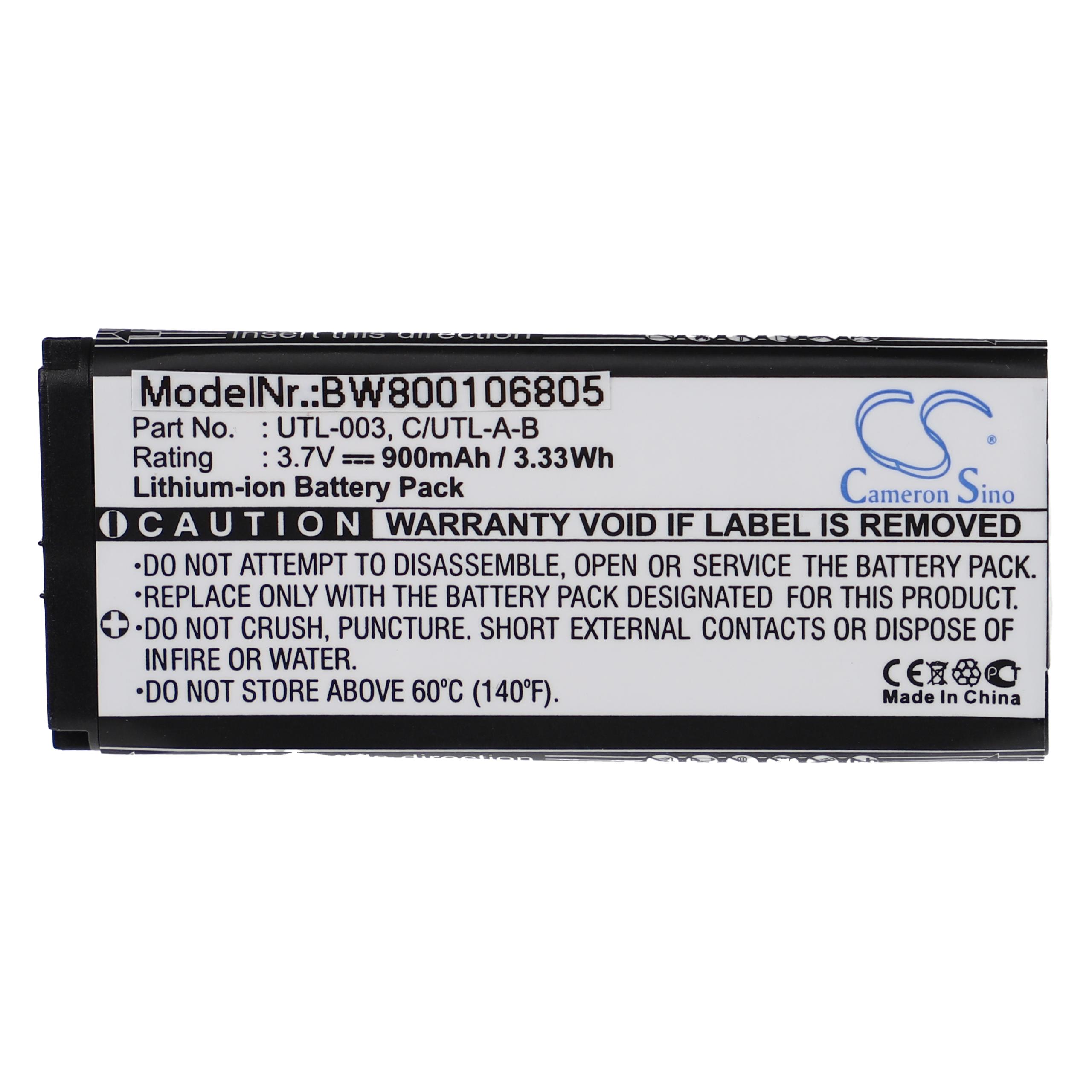 Bateria para Consola vhbw Nintendo UTL-001, C/UTL-A-BP 900 mAh 3.7 V Li-Ion