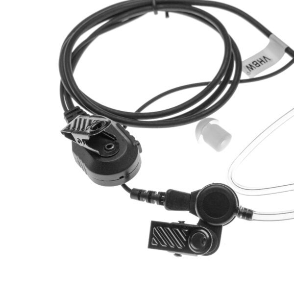 Auscultador de Segurança vhbw para Yaesu VX-2R - com Microfone PTT, Clip e Cabo Jack