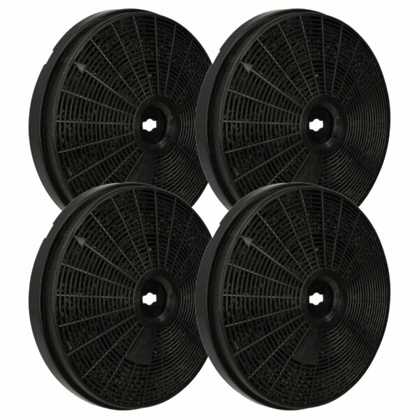 Filtro de Carvão Ativado vhbw para Coifa Gorenje 127024 / Bauknecht - 20 cm (Pack 4)
