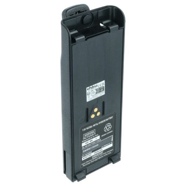 Bateria de rádio vhbw para Motorola GP900, HT1000, MT2000 (2500 mAh, 7.5 V, NiMH) + Clip