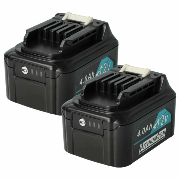2x Bateria vhbw para Makita 197396-9, 197402-0, 197390-1, 197394-3 - 12 V, 4000 mAh, Li-Ion