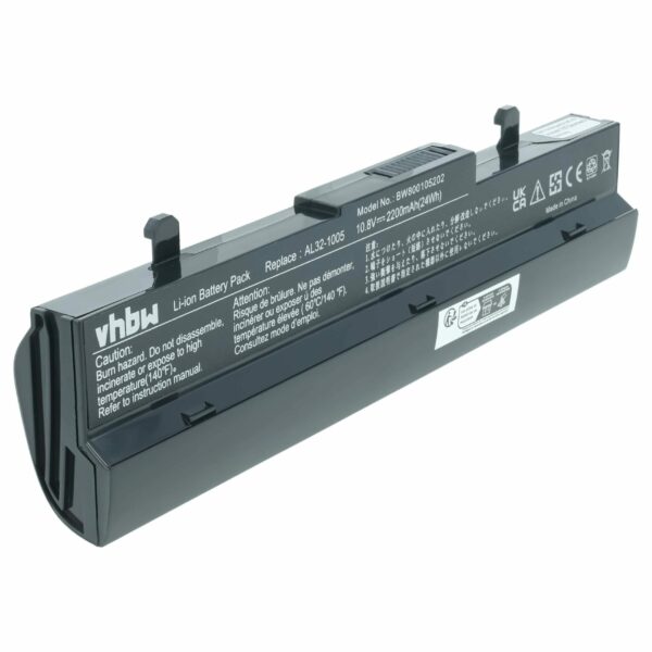 Bateria para Portátil Asus vhbw 2200 mAh 11.1V - Compatível com 70-OA1B1B2100, 0B20-00KA0AS, 90-OA001B9000