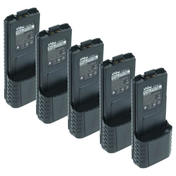 5x Baterias vhbw para Rádio Baofeng BL-5 (2800 mAh, 7.4 V, Li-Ion)