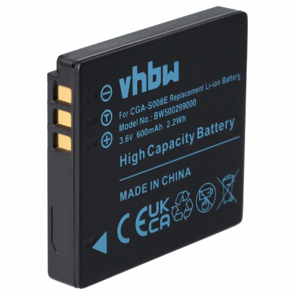 Bateria de substituição vhbw para Leica BP-DC6 - 600mAh, 3.6V, Li-Ion