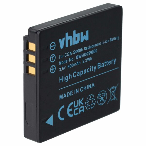 Bateria de substituição vhbw para Leica BP-DC6 - 600mAh, 3.6V, Li-Ion