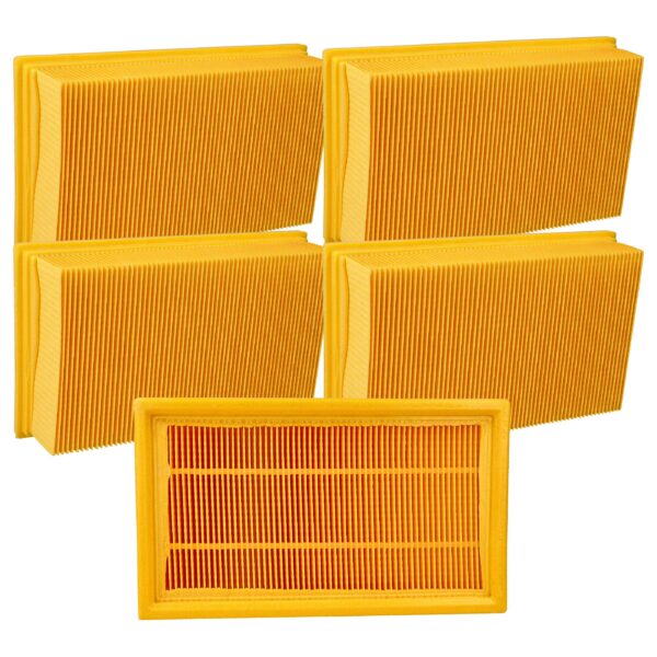 5x Filtro Plissado Plano vhbw Substitui Bosch 607432033 para Aspirador Bosch