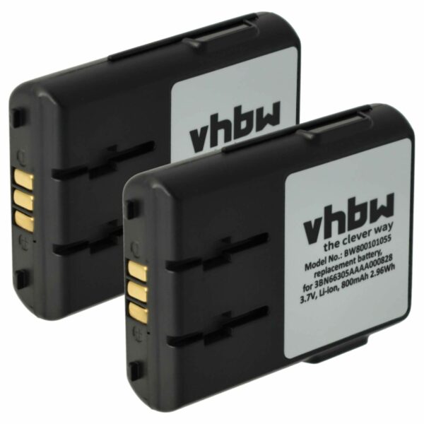 2x Bateria vhbw para telefone T-Systems / Alcatel DECT - 800 mAh, 3.7V, Li-Ion