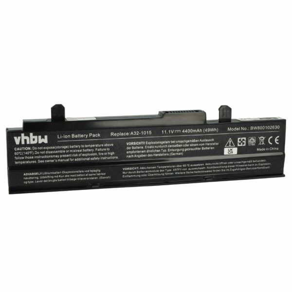 Bateria para Notebook Asus A32-1015, PL32-1015, AL31-1015, A31-1015 - 4400 mAh 11.1 V Li-Ion vhbw