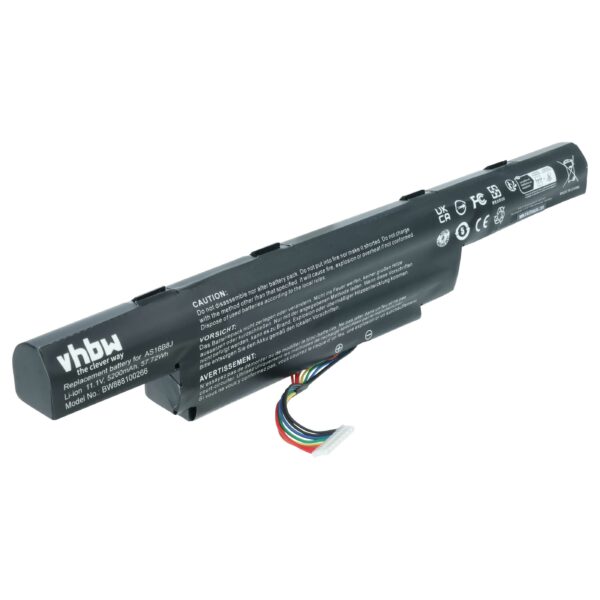 Bateria vhbw para Acer - 5200 mAh 11.1V Li-Ion (substitui AS16B8J, AS16B5J, 3ICR19/662-2, 3INR19/66-2)