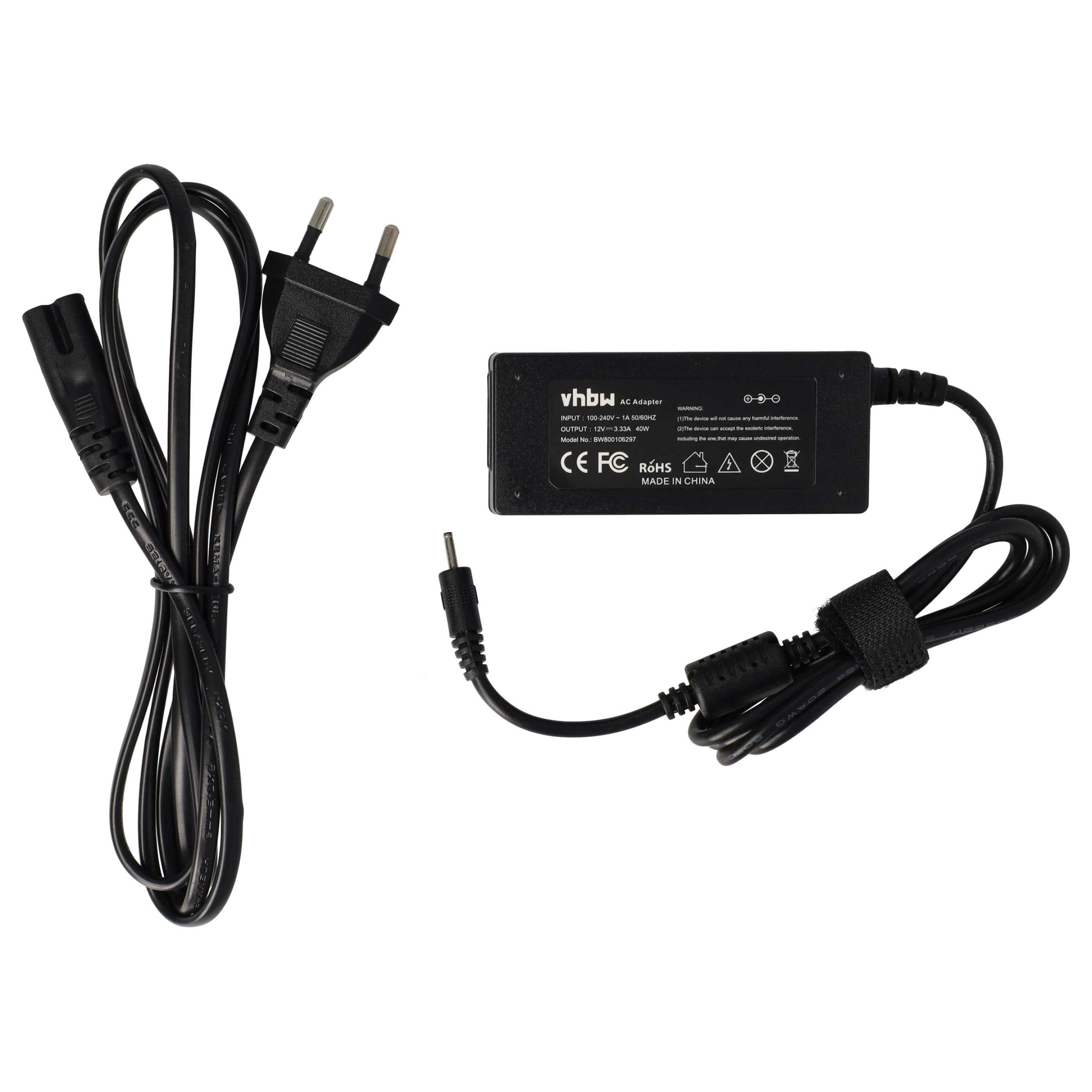 Adaptador de Alimentação vhbw para Samsung Notebook - Substitui A12-040N1A, 40 W, 200 cm
