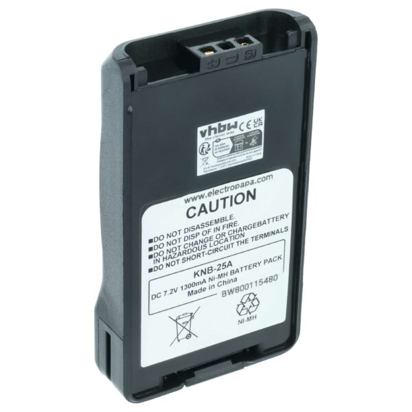 Bateria vhbw compatível com Kenwood KNB-24L, KNB-24LX, KNB-25A, KNB-24, KNB-24Li, KNB-25 - 1300 mAh 7.2 V NiMH