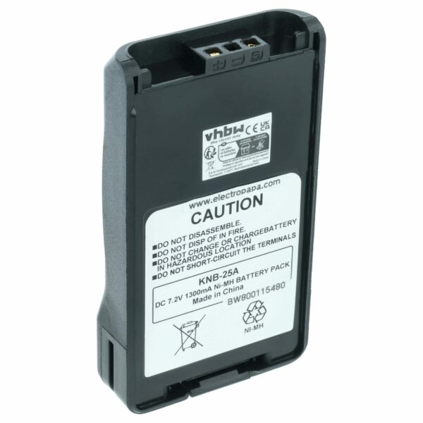 Bateria vhbw compatível com Kenwood KNB-24L, KNB-24LX, KNB-25A, KNB-24, KNB-24Li, KNB-25 - 1300 mAh 7.2 V NiMH